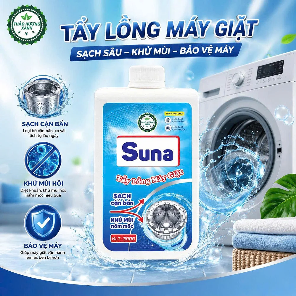 Tẩy lồng máy giặt Suna - Ảnh 2