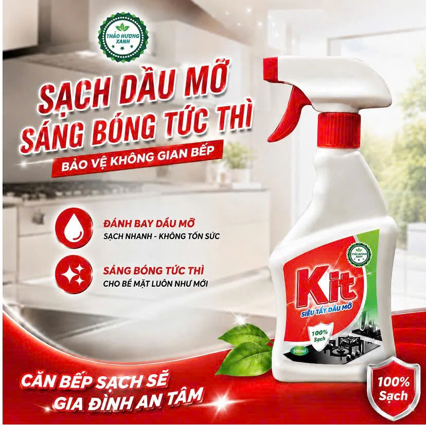 Siêu tẩy dầu mỡ Kit 500ml - Ảnh 2