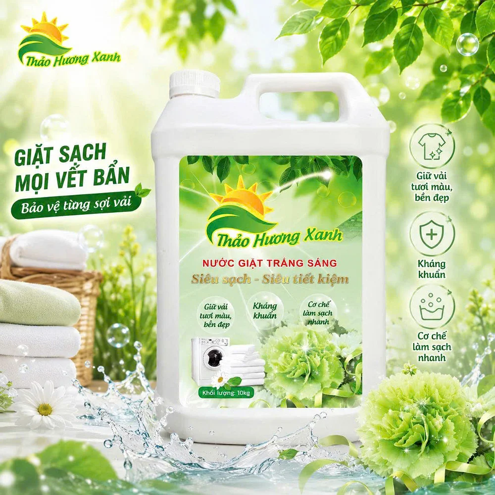 Nước giặt trắng sáng can 10kg - Ảnh 2