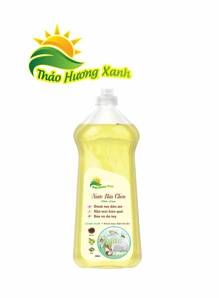 Nước rửa chén Thảo Hương Xanh (dung tích 800ml, hương chanh)